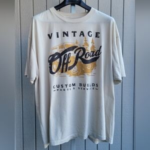 Vintage Off Road Jeep Graphic Tan 4XB Men's Short Sleeve flaw Free w/purchase